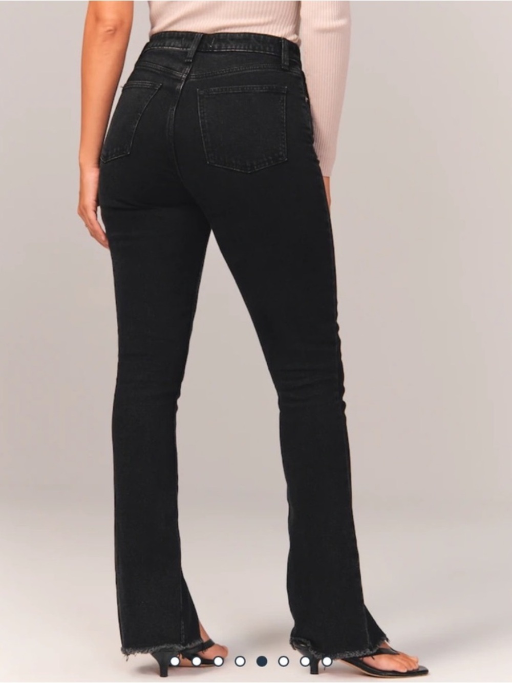 Abercrombie Black High Rise Split Hem Skinny Jeans - Picture 3 of 8
